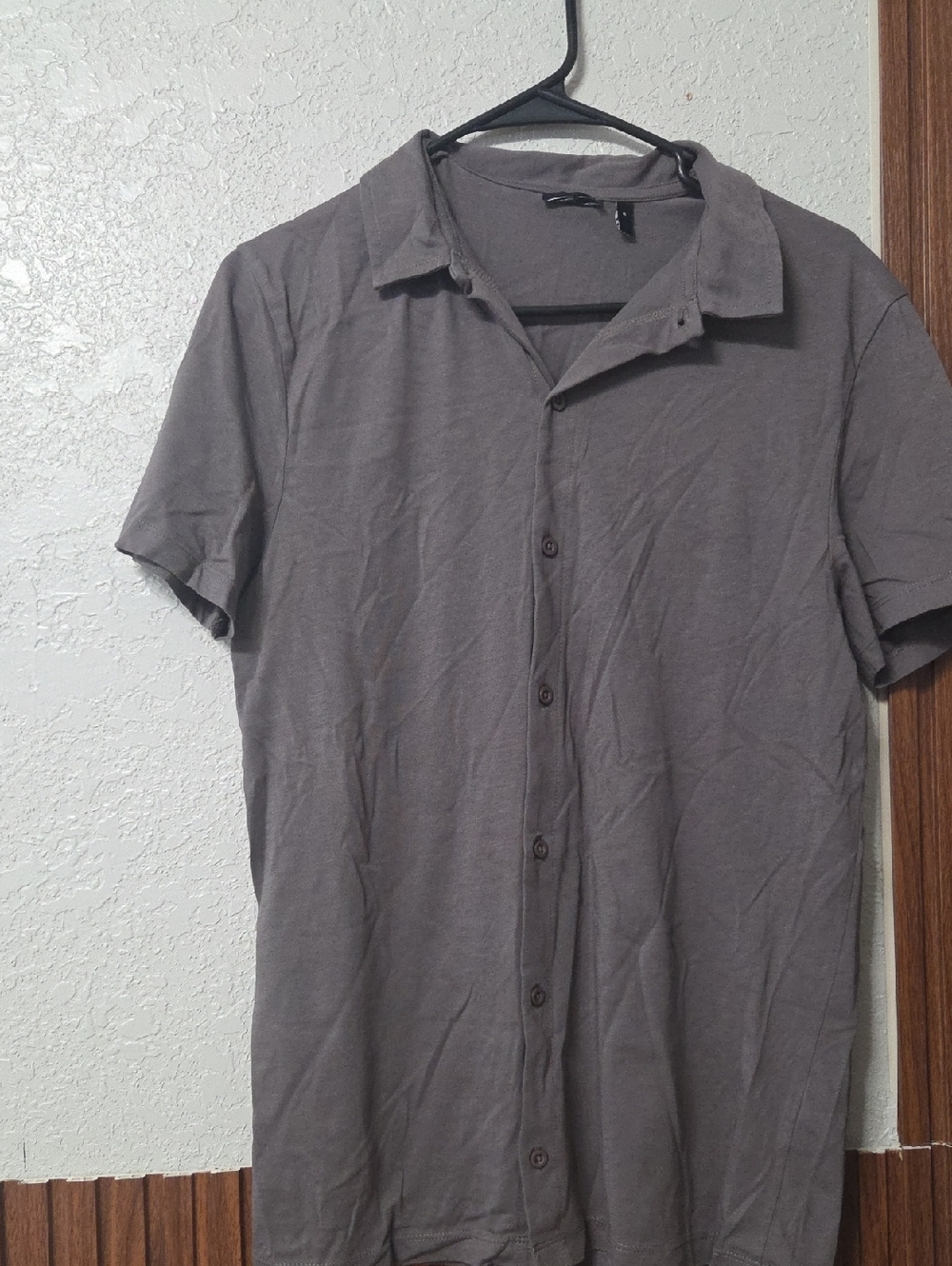 ASOS Men's Casual Short-Sleeve Button-Down Shirt - Gray